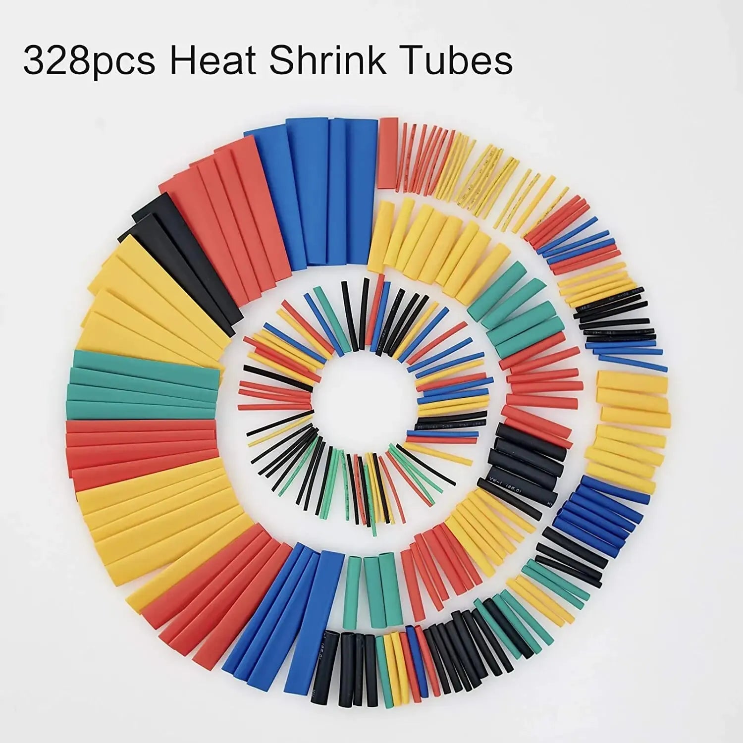 164/328PCS Heat Shrink Tubing 2:1Wire Cable Wrap Assortment Electric Insulation Tube Kit 5 Color 8 Size