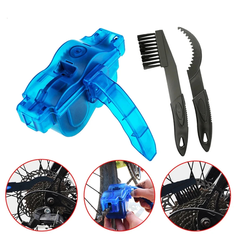 Bicycle Chain Cleaner Cycling Cleaning Kit Bike Wash Tool Set Bike Protection Oil Portable Outdoor Mountain Bicycle Repair Tools