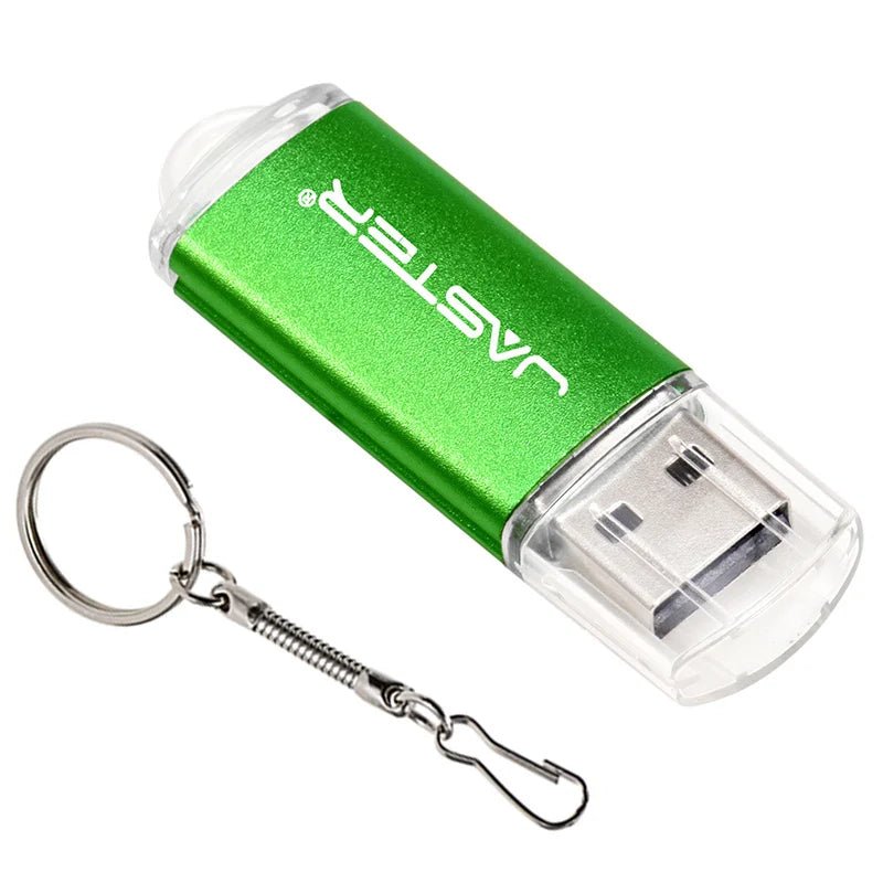 JASTER High speed USB 2.0 Flash Drive Mini plastic pendrive 128M 4GB 16GB 32GB  64GB 128GB With keychain Memory stick Pen Drive