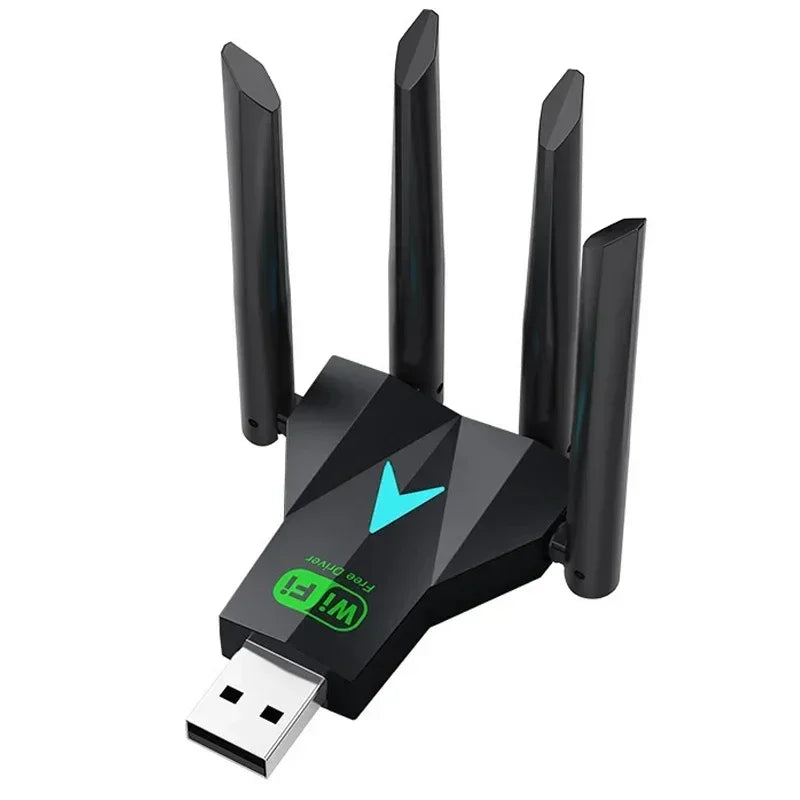 Original 4 Antennas 1200Mbps WiFi USB 3.0 Adapter 2.4G/5GHZ Dual Band WiFi Dongle Wireless Network Card 802.11AX For Win 10/11