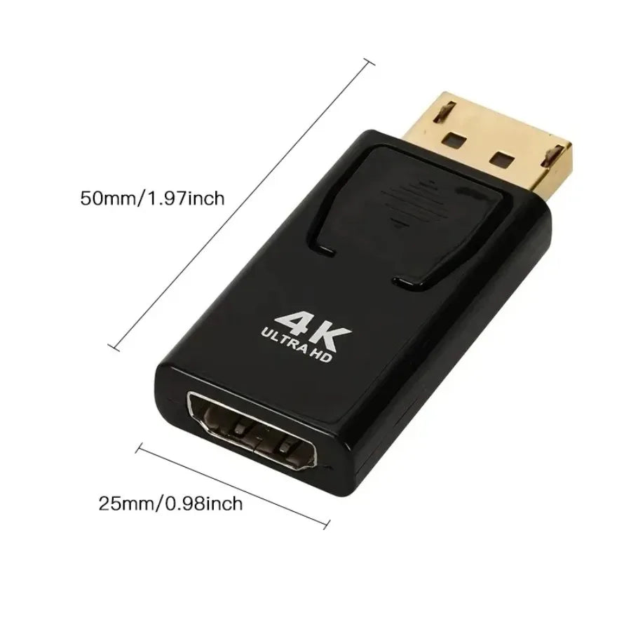 4K DP DisplayPort to HDMI-compatible Adapter Converter Display Port DP to HDMI-compatible HDTV Adapter Video Audio Laptop PC