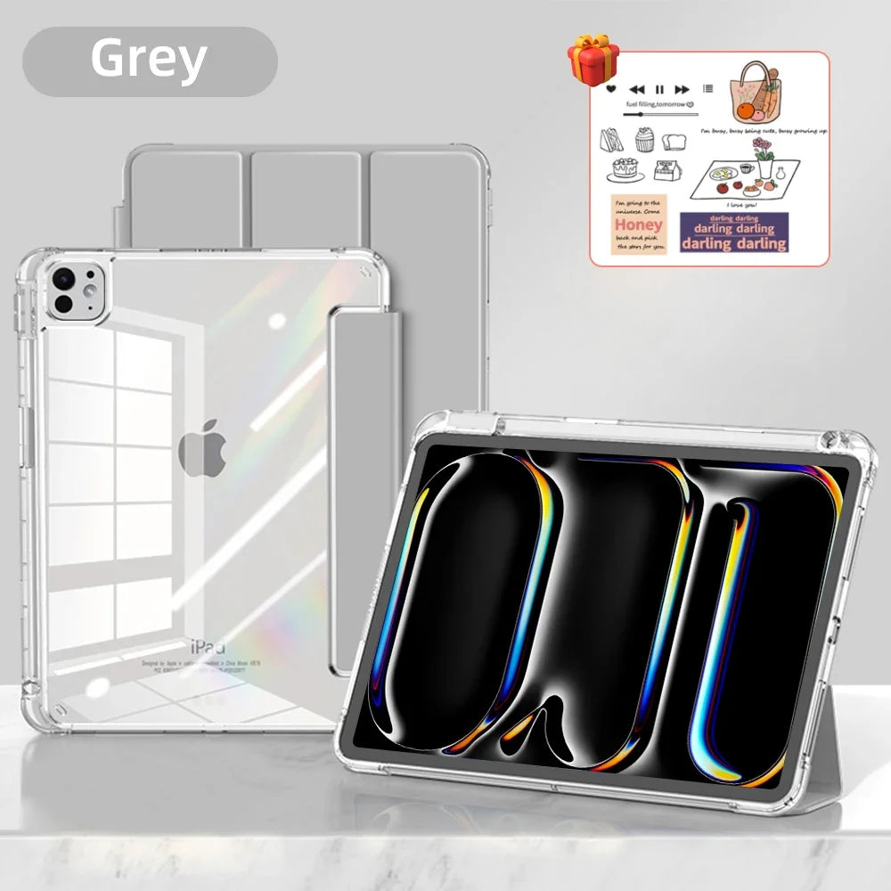 For iPad Air 11 2024 Pro Transparency Case For 2024 iPad Air 11-inch 12.9-inch Air 4/5 iPad 7/8/9th 10.2 5/6th 9.7in Tablet Case