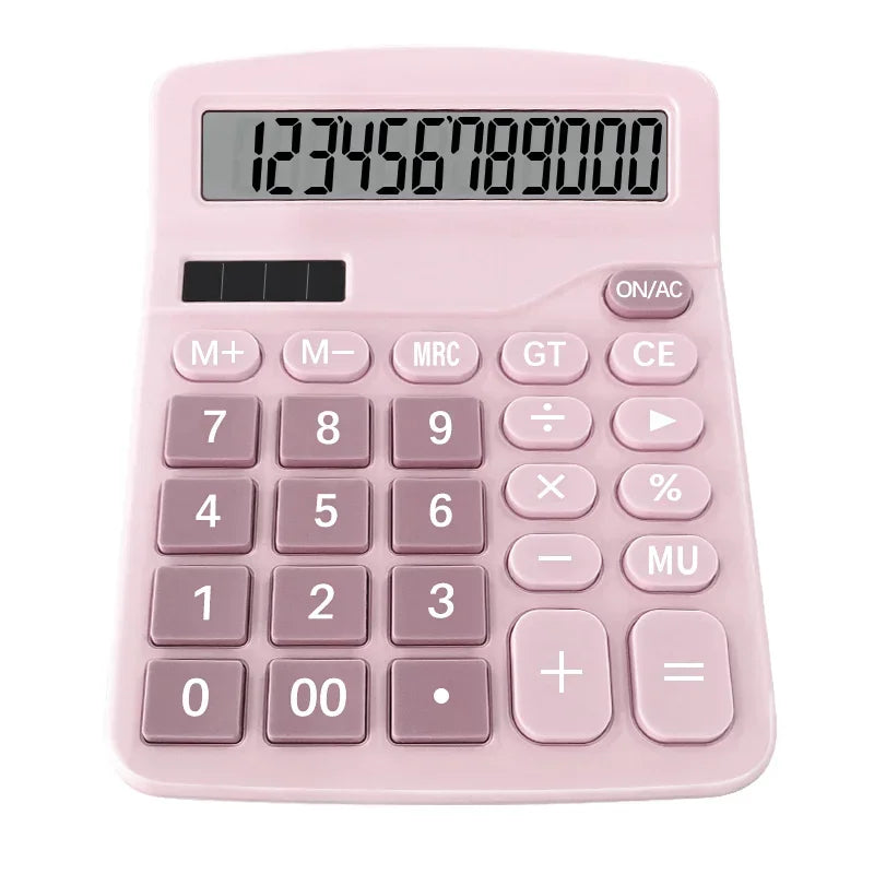 12 Digits Electronic Calculator Solar Calculator Dual Power Supply Calculator for Home Office School Financial Accounting Tools