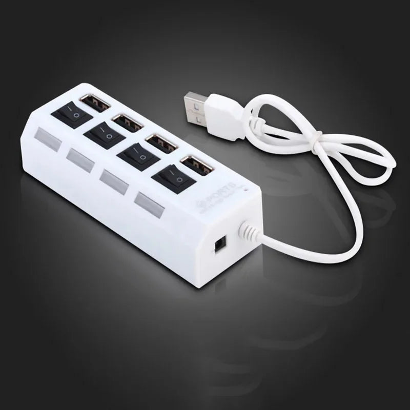 Expander Multi USB Splitter Multiple Extender with LED Lamp Switch for PC Laptop High Speed 4/7 Ports USB HUB 2.0 Adapter