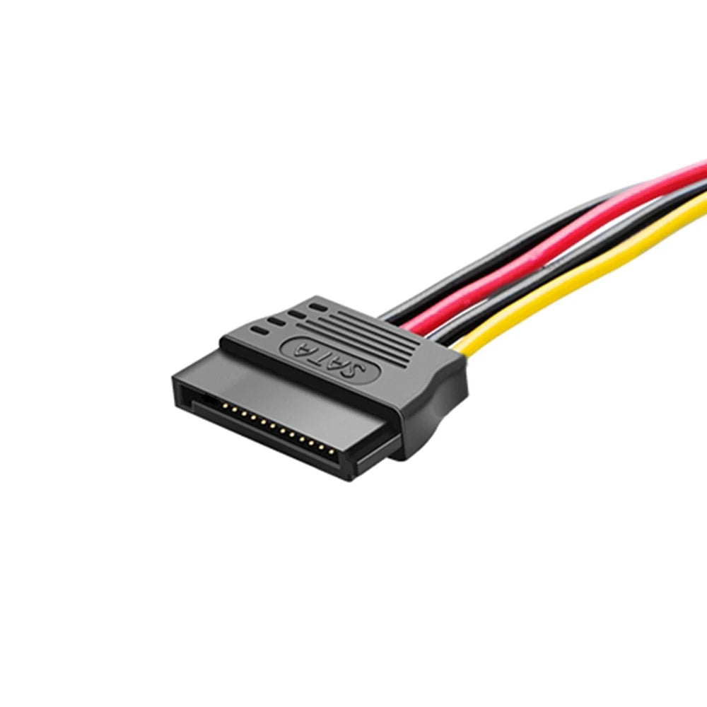 IDE Molex 4 pin to 2 x SATA Power Cable Serial ATA Y Splitter Hard Driver Dual Extension Cord Adapter Connector
