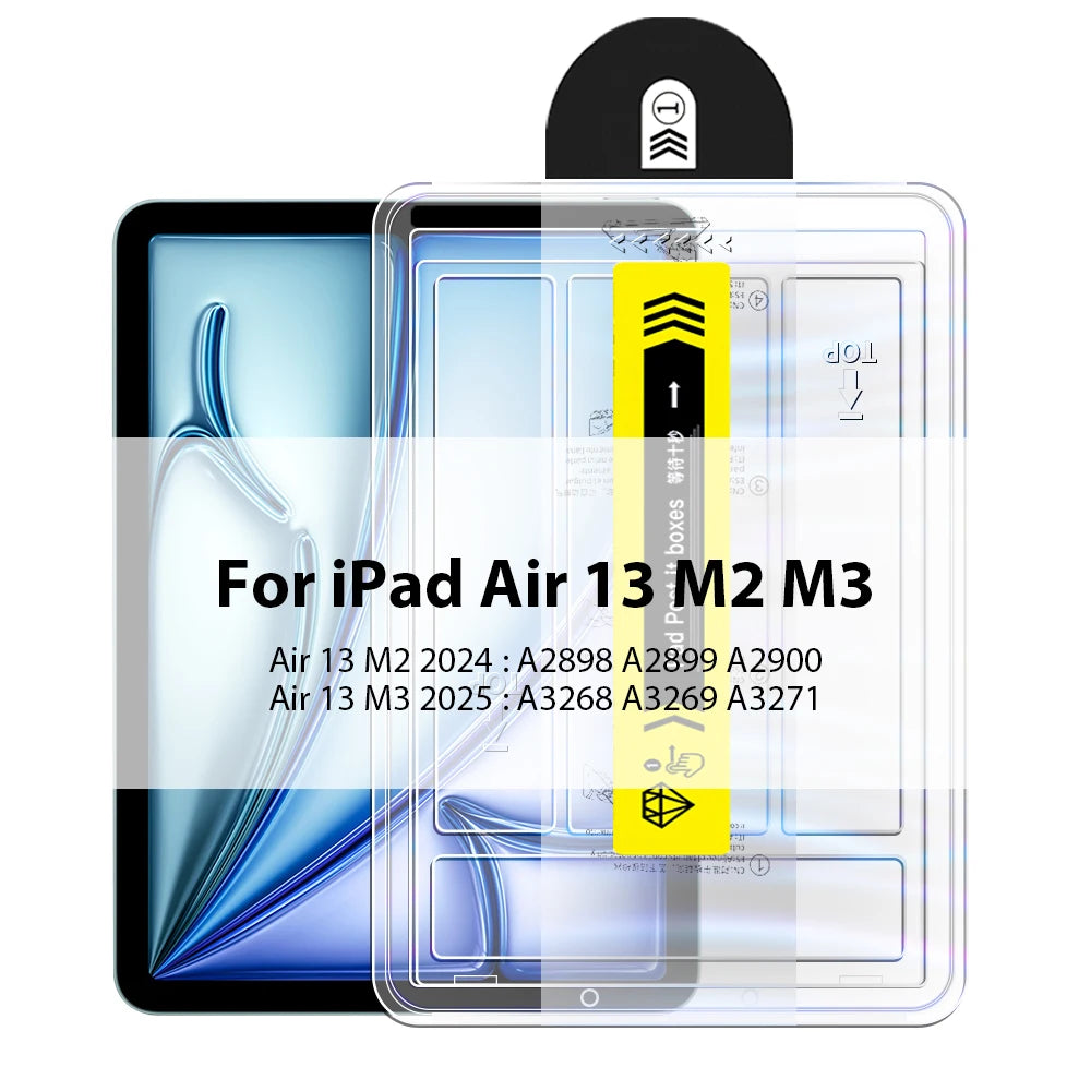 Screen Protector Tempered Glass For Ipad Pro 13 11 M4 12.9 A16 10 9 10th 9th Generation Air 5 4 3 M3 M2 Mini A17 7 6 Accessories