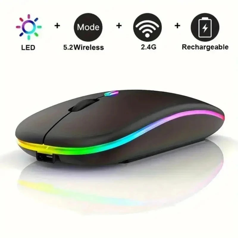 2025New Wireless Mouse Gaming Mouse Backlight USB Compatible RGB Rechargeable Mice Silent Backlit Ergonomic  Mouse for Laptop PC