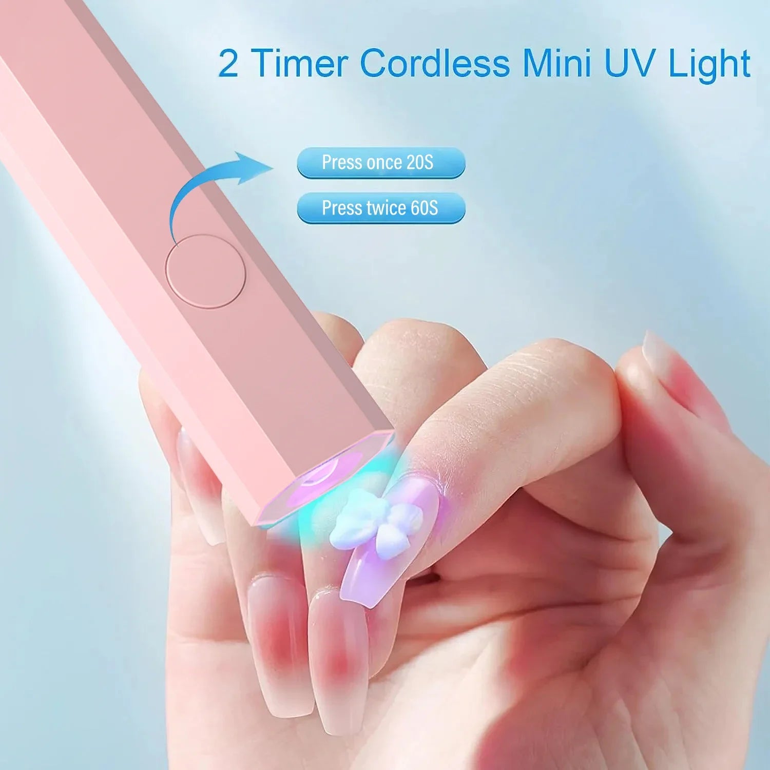 Portable Handheld Flashlight UV Mini Nail Gel Lamp UV Led For Gel Polish Quick Dry Pen USB Nail Drying Machine UV LED Nail Lamp