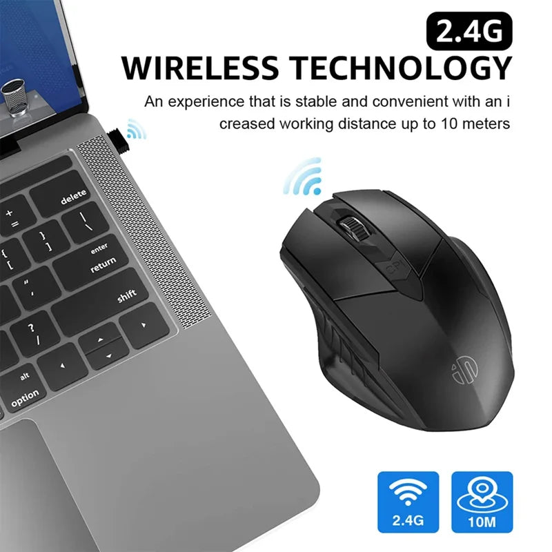 Bluetooth Compatible Mouse Rechargeable 2.4G INPHIC Wireless Mouse Office Mute Support PC Laptop Tablet Smartphone Universal