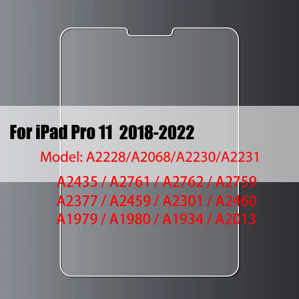 Tempered Glass Screen Protector For iPad 10.2 9.7 10. 5 10.9 Pro 11 New iPad 10 9 8 7 6 5 Air 4 3 2 Mini 2020 2021 2022