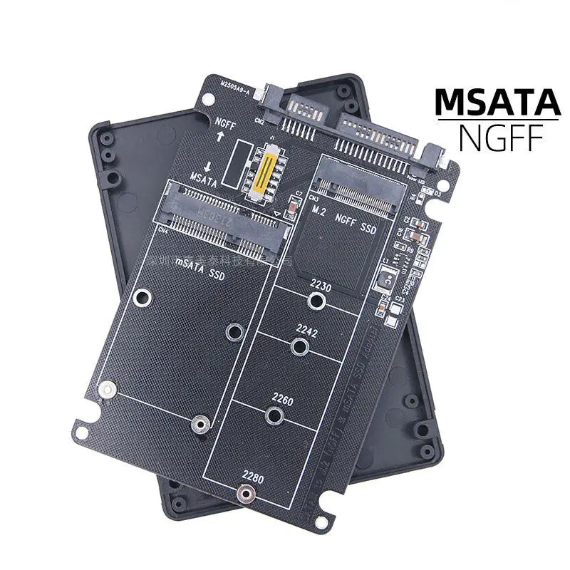 M.2 Converting Solid-state SSD to Sata3 External Hard Disk Box Ngff Msata to Serial Port Conversion Card Dual-use Two-in-One