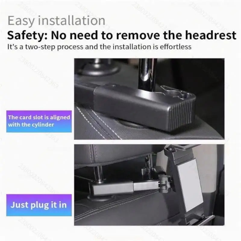 Soporte de montaje para tableta y reposacabezas de coche, giratorio de 360 grados para iPad, soporte de almohada para asiento tr