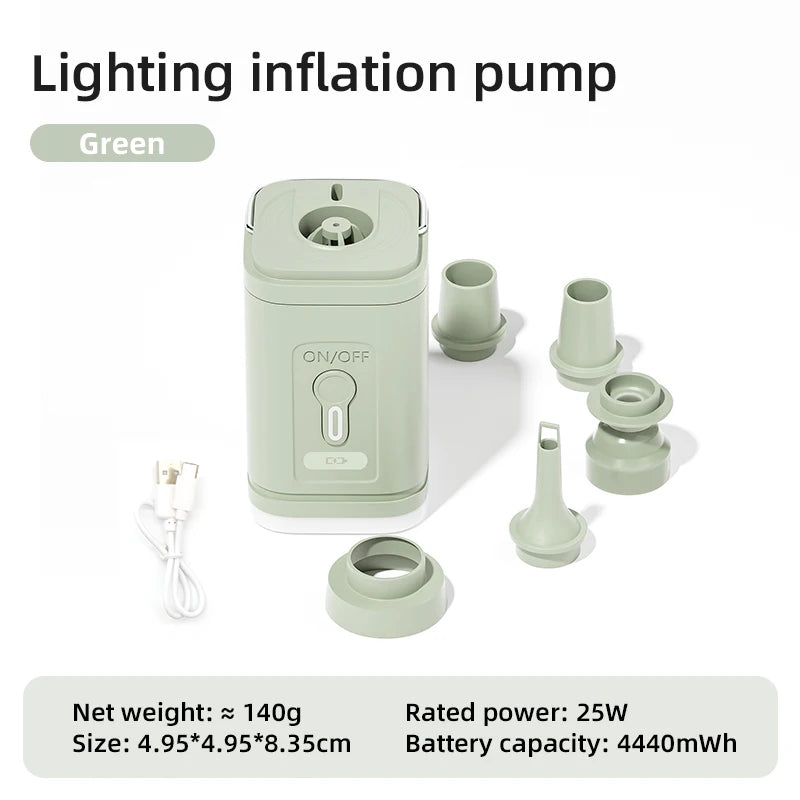 Electric Air Pump Portable Wireless Air Compressor Inflator/Deflator Pumps For Inflatable Cushions Air Beds Boat Swimming Ring