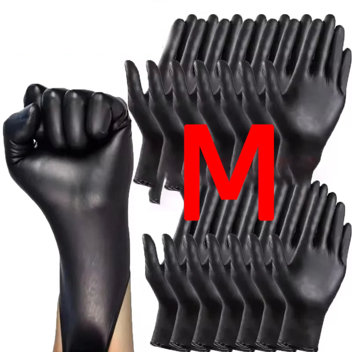 10/20/50/100PCS Bagged Disposable Gloves Black Disposable Gloves Household Kitchen Cooking Tools Car Wash Household Cleaning
