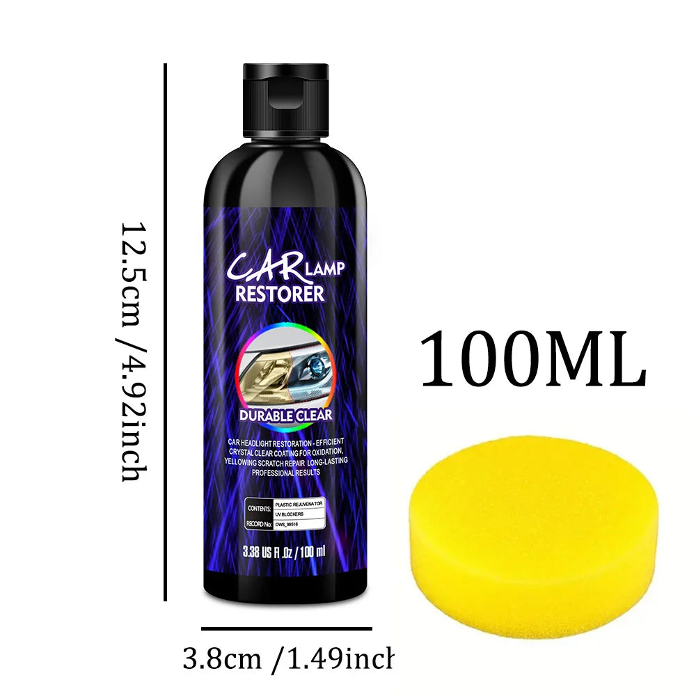 Car Headlight Polishing Agent Scratch Remover Repair Headlight Renewal Polish Liquid Headlights Restoration Kit Auto Accessories