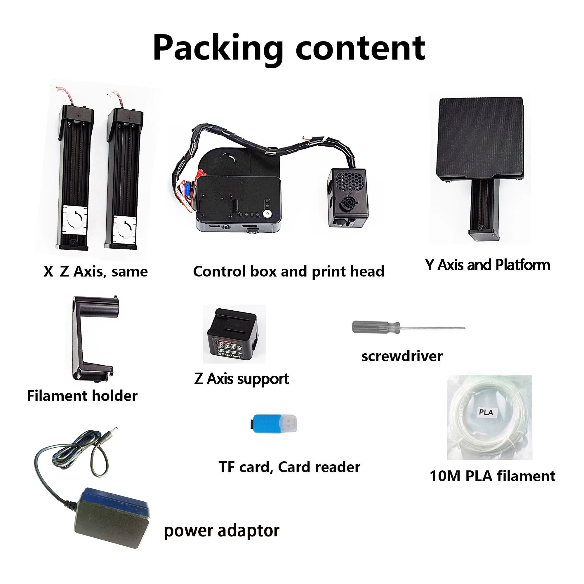 EasyThreed 3D Printer  Entry Level  Compatible with PLA TPU 1.75mm Filament  include Power Adaptor.