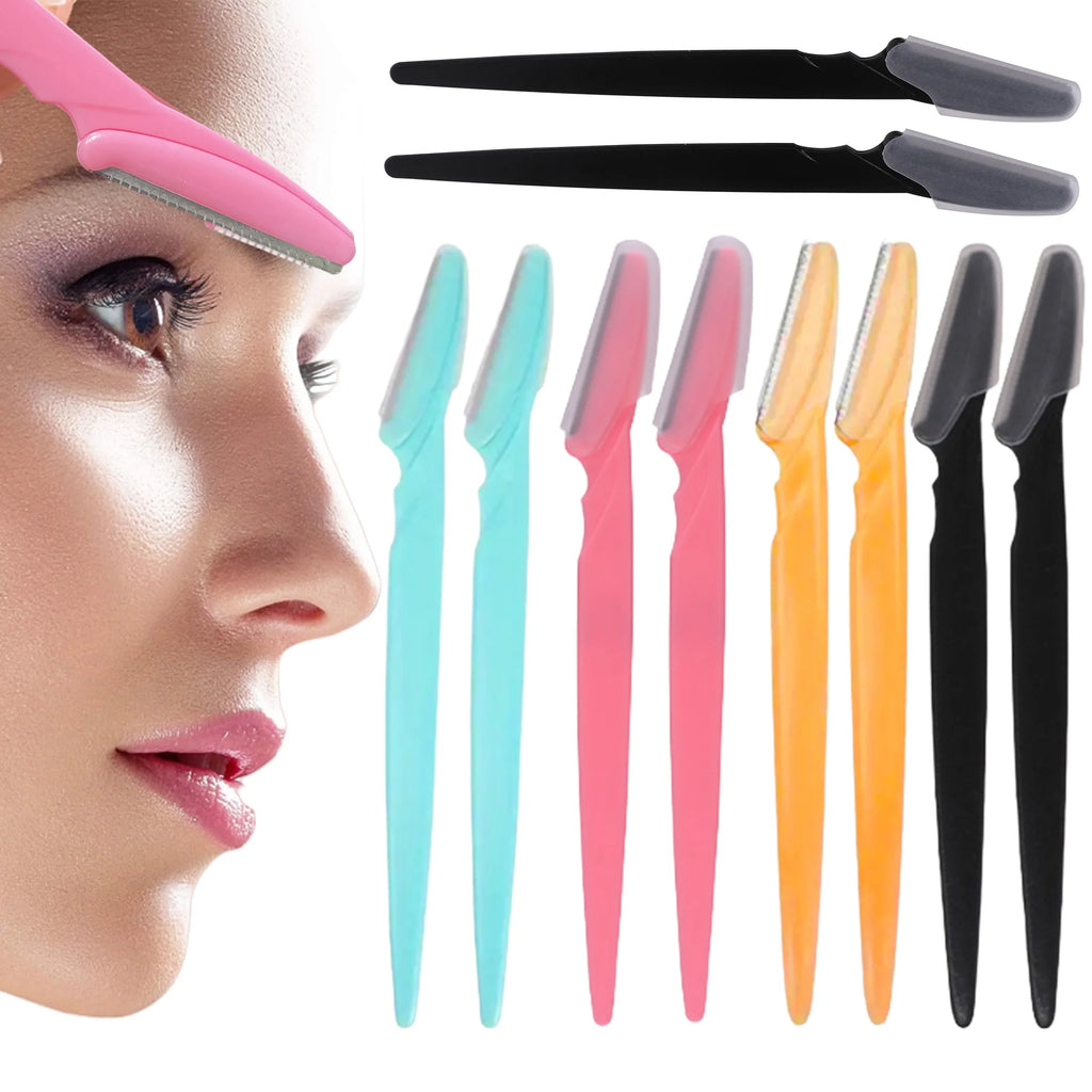 3/4/10Pcs Eyebrow Trimmer Face Blade Shaver Portable Eye Brow Epilation Hair Removal Safety Eyebrow Cutting Woman Makeup Tools