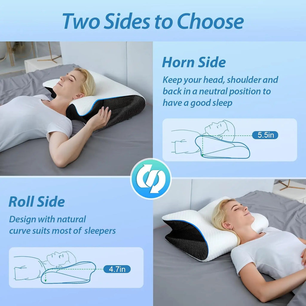 Ergonomic cotton snack pillow with comfortable sleeping design, soft and lightweight, perfect for side, back and abdominal sleep