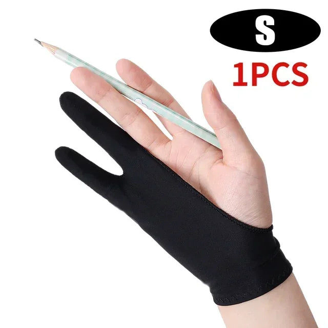 Drawing Glove Palm Rejection Two Finger Gloves for Apple IPad Capacitive Tablet Screen Artist Right/Left Hand Graphic Tablet