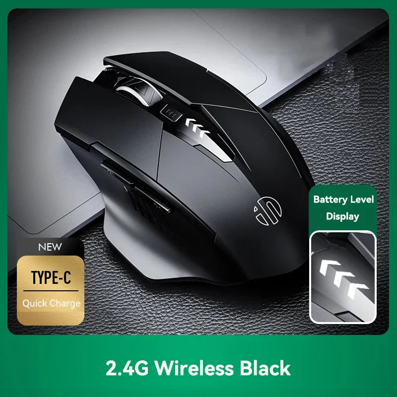 Bluetooth Compatible Mouse Rechargeable 2.4G INPHIC Wireless Mouse Office Mute Support PC Laptop Tablet Smartphone Universal