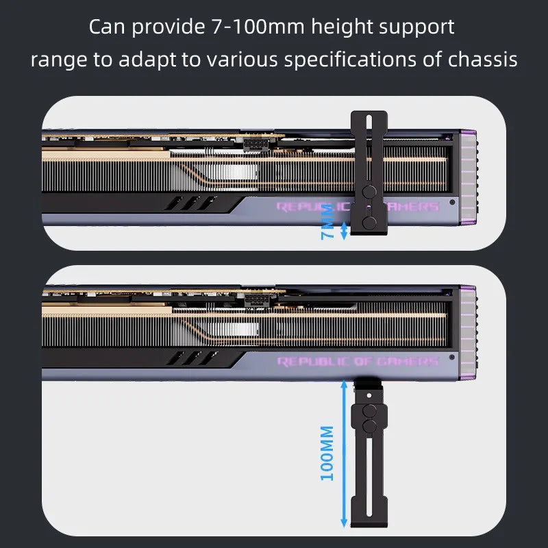 LDPCSJ VC-5 Graphics Card Holder Adjustable Jack GPU Video Card Bracket Prevent Sagging for ITX/ATX Desktop PC Case Accessory