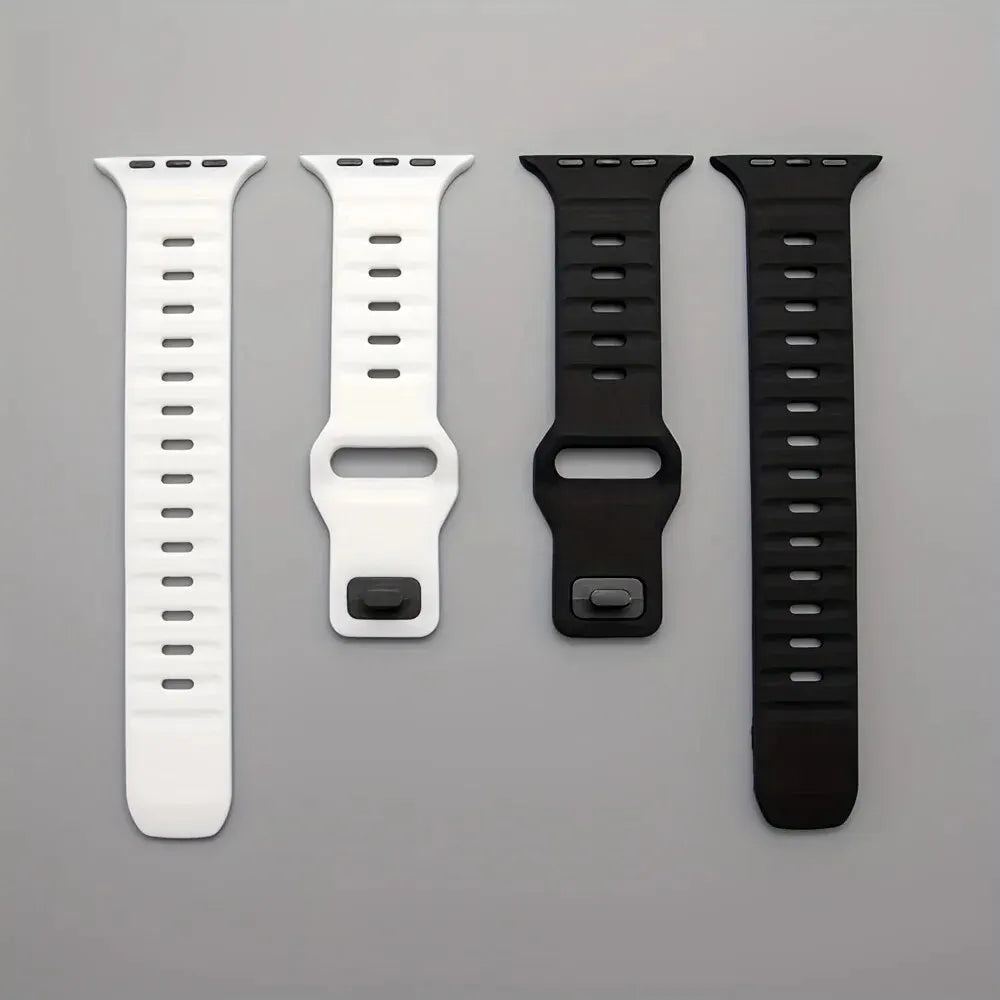 Soft Silicone Strap For Apple Watch Band Ultra 49mm 44mm 45mm 42mm 41mm 42mm 38mm Sport Watchband IWatch Serise 9 8 7 6 Bracelet