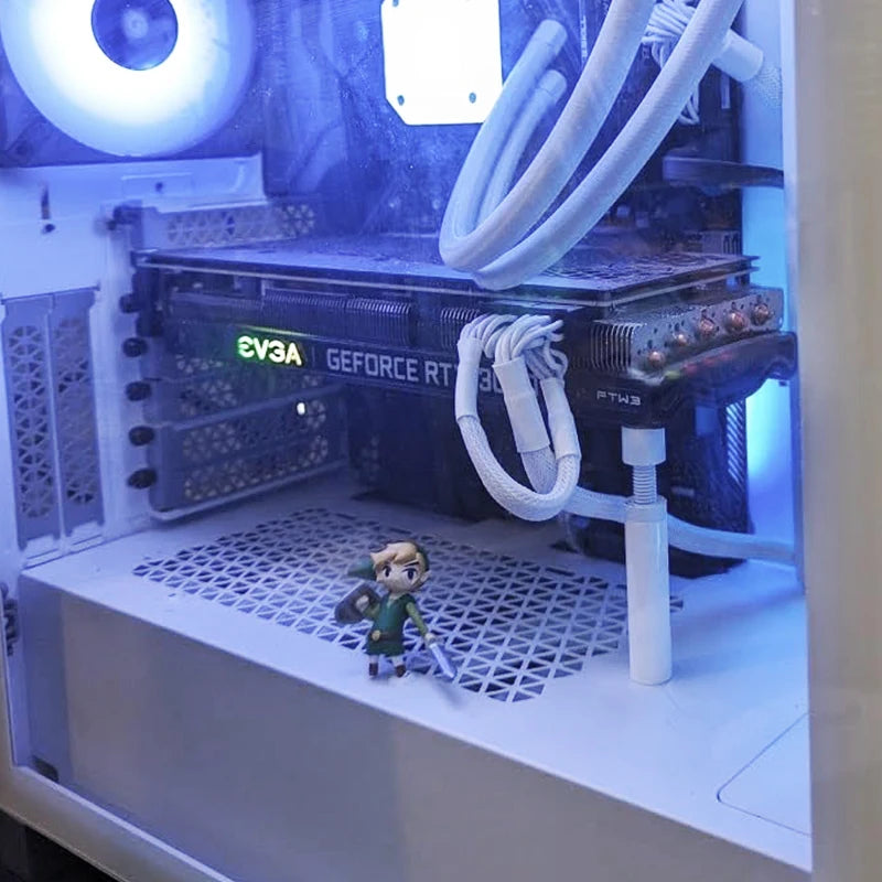 GPUHOLD Aluminum White GPU Holder Support Bracket - Anti-Sag Stand Video Card Holder for Graphics Card Sag Holder Bracket