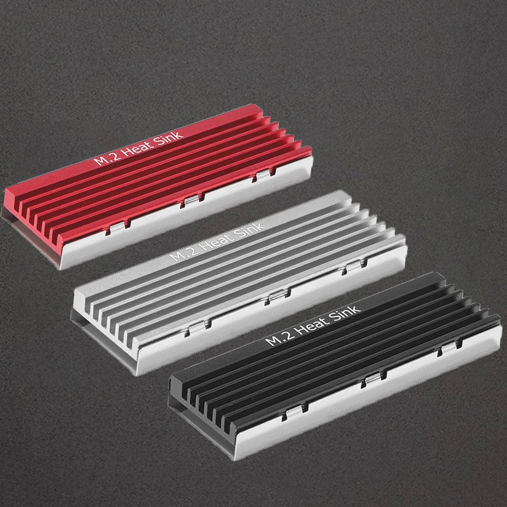 M.2 SSD NVMe Heat Sink M2 2280 Solid State Hard Disk Aluminum Heatsink Gasket with Silicone Thermal Pad PC Accessories