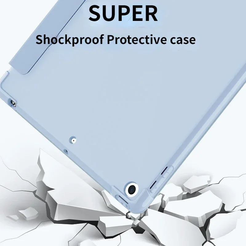 for iPad A16 11th 10.2 Pro 11 9.7 Air 11 10.9 10.5 Air 3 Smart Cover with Pencil Holder iPad 10th 9th 8th 7th 6th 5th Gen Fundas