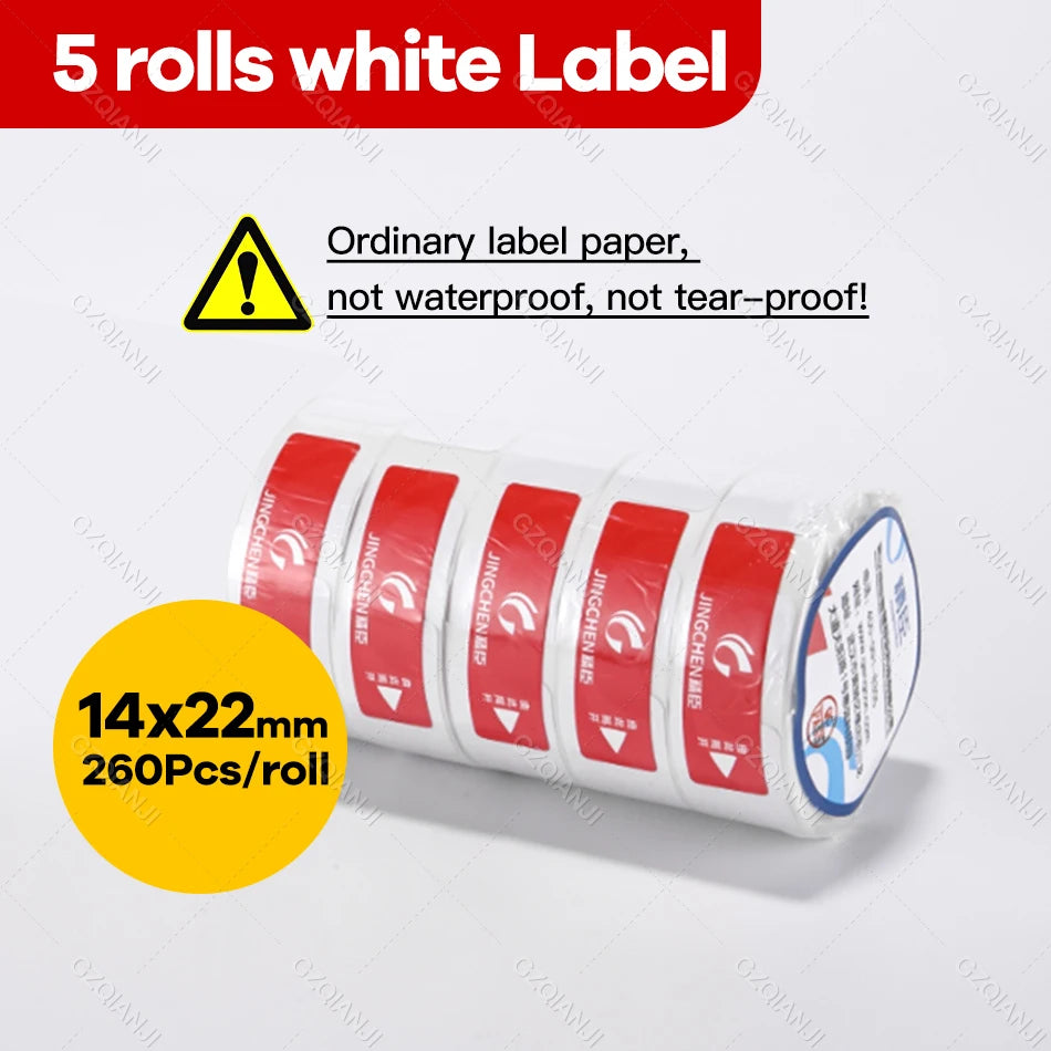 NiiMBOT D101 D11 D110 Label Thermal Sticker White Adhesive Paper Waterproof 3/5/10 Rolls Papers Cheapest official for Printer