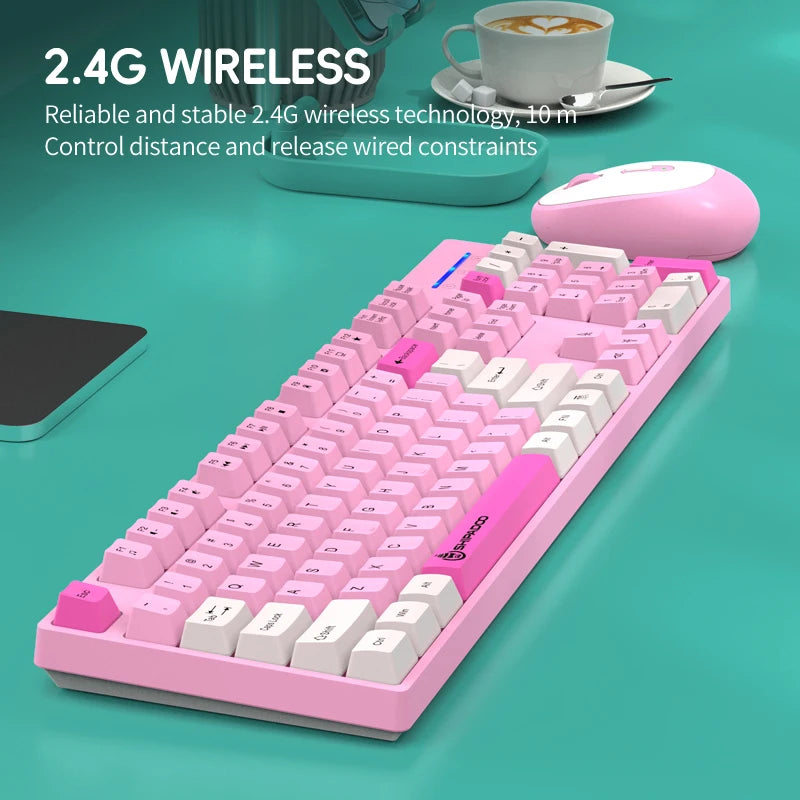 Shipadoo Wireless Keyboard and Mouse Combo Set Gaming Wireless Laptop Desktop Computer Office Accessories Free Wireless Mouse
