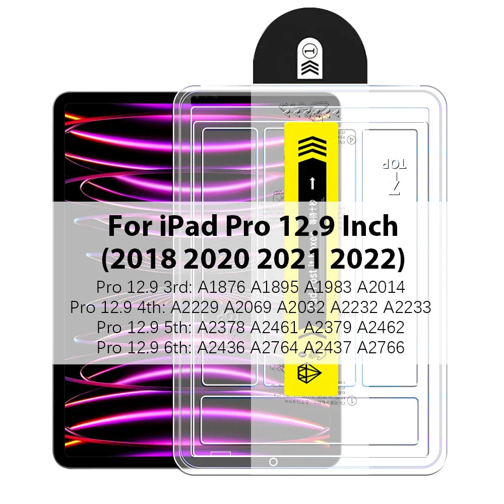 Screen Protector Tempered Glass For Ipad Pro 13 11 M4 12.9 A16 10 9 10th 9th Generation Air 5 4 3 M3 M2 Mini A17 7 6 Accessories