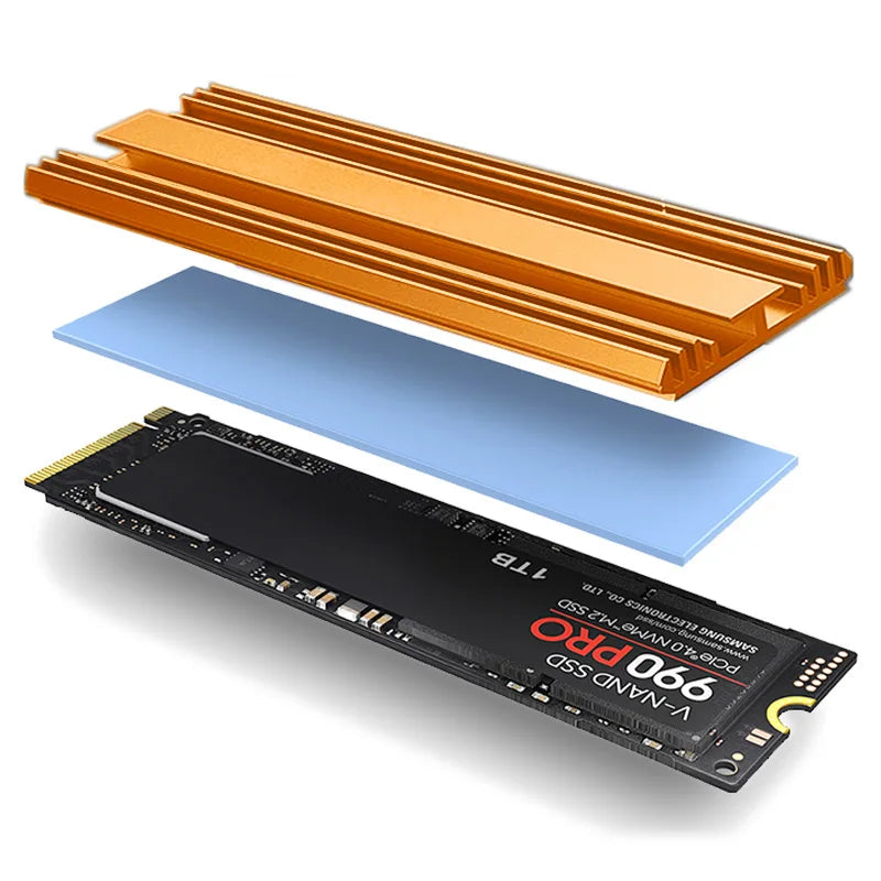 Coolcirc M.2 SSD solid state radiator All-aluminum Ultra-thin with heat pad Anodized Sandblasted For M.22280 hard disk