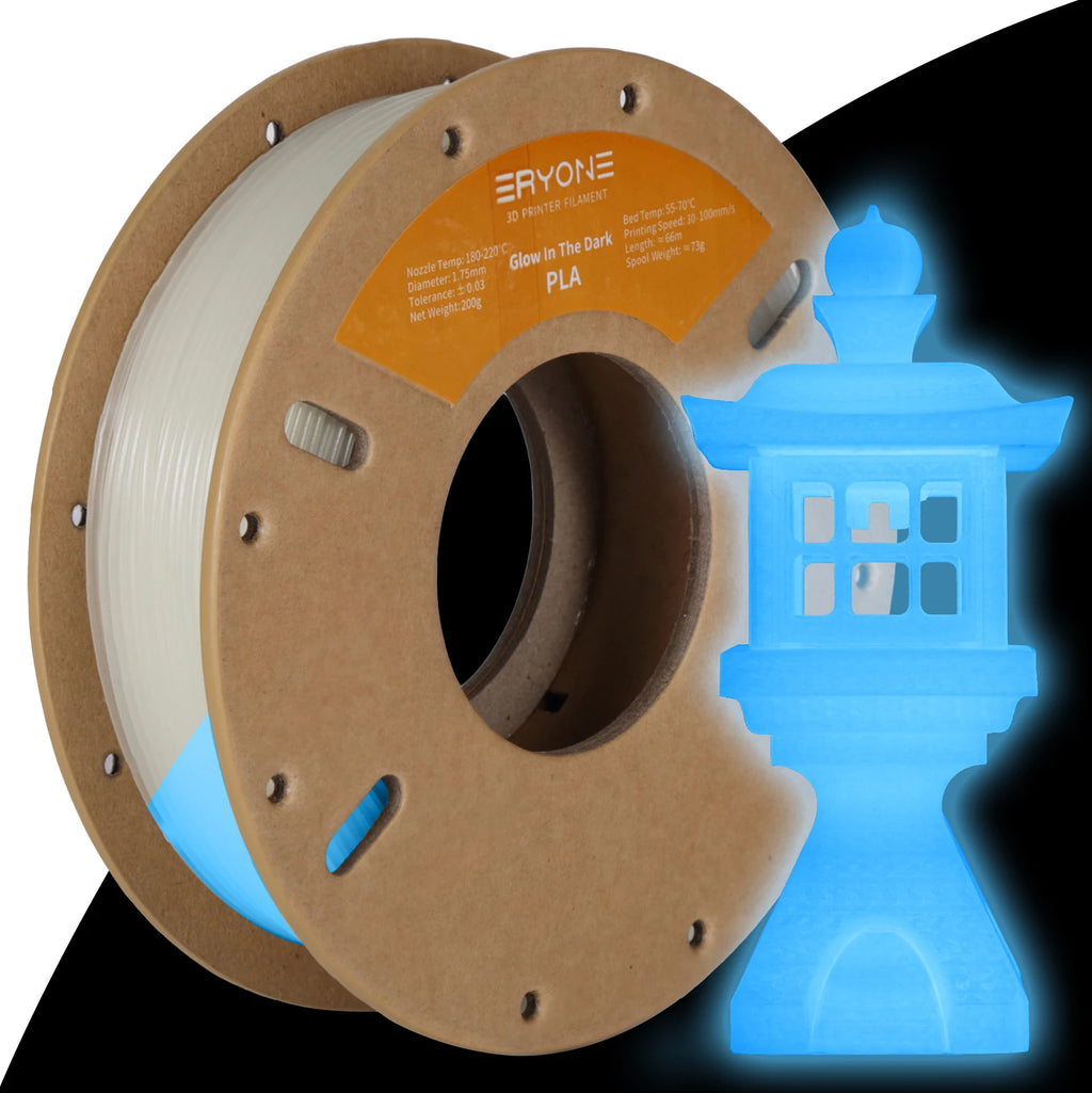Eryone 200G PLA Filament Glow In The Dark Premium 3D Print（absorbs sunlight or daylight）,200g pla filament glow in the dark