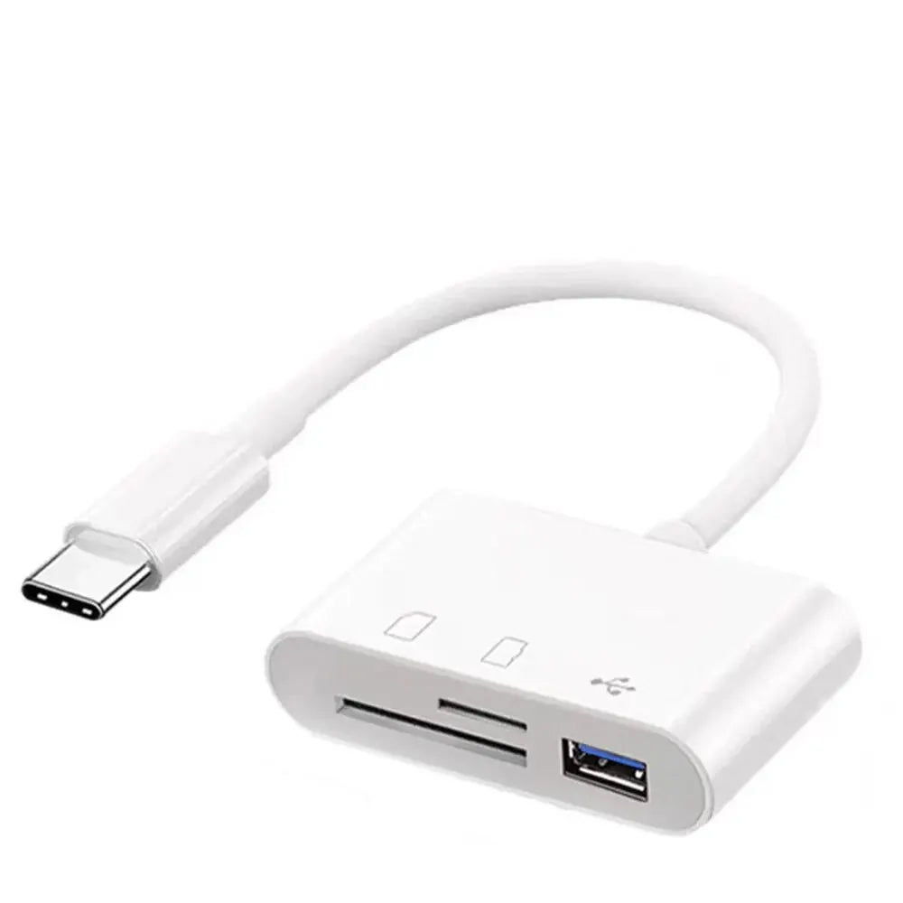 3 In 1 Adapter Type-C, Tf, Cf, Sd, Memory Card Reader, Recorder, Compact Flash Usb-C, Pro, Huawei, Macbook