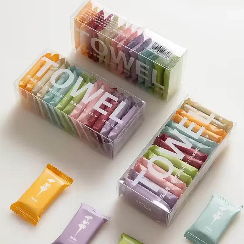 14pcs/box Disposable Washcloth Portable Travel Towel Thickened Compressed Face Cleansing Beauty Square Towel