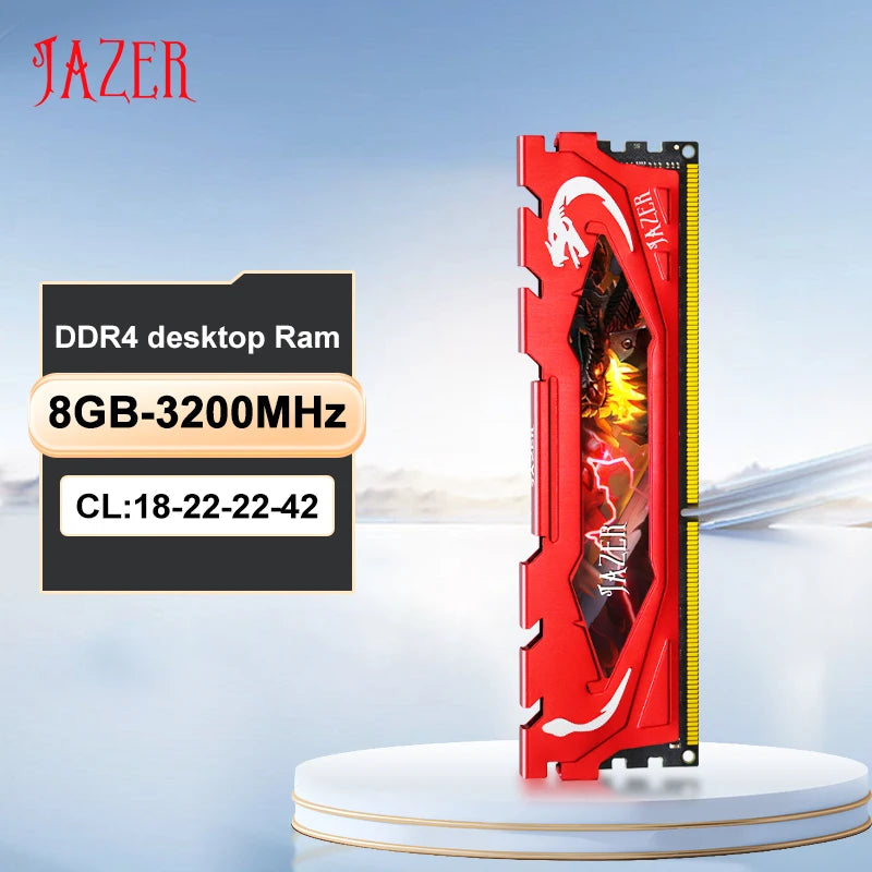 JAZER DDR4 Ram 16GB 8GB 32GB 3200MHz PC4 Desktop Gaming Memory Support Motherboard DDR4 Memory