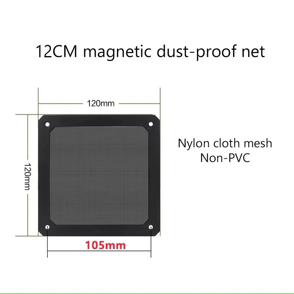 LDPCSJ 8cm 12cm 14cm PC Chassis Cooling Fan Dust Filter Magnet Dustproof Mesh Cover Computer Chassis Net Guard with Hole