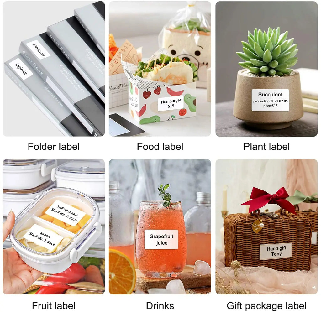 30-50mm Niimbot B21 B1 B3S Printer Label Paper Roll White Sticker Print Papers Rolls Tear-proof Water Oil-proof Adhesive