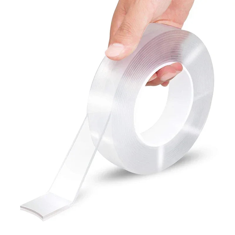 Nano Tape Double Sided Tape Transparent Reusable Waterproof Adhesive Tapes Cleanable Kitchen Bathroom Supplies Tapes