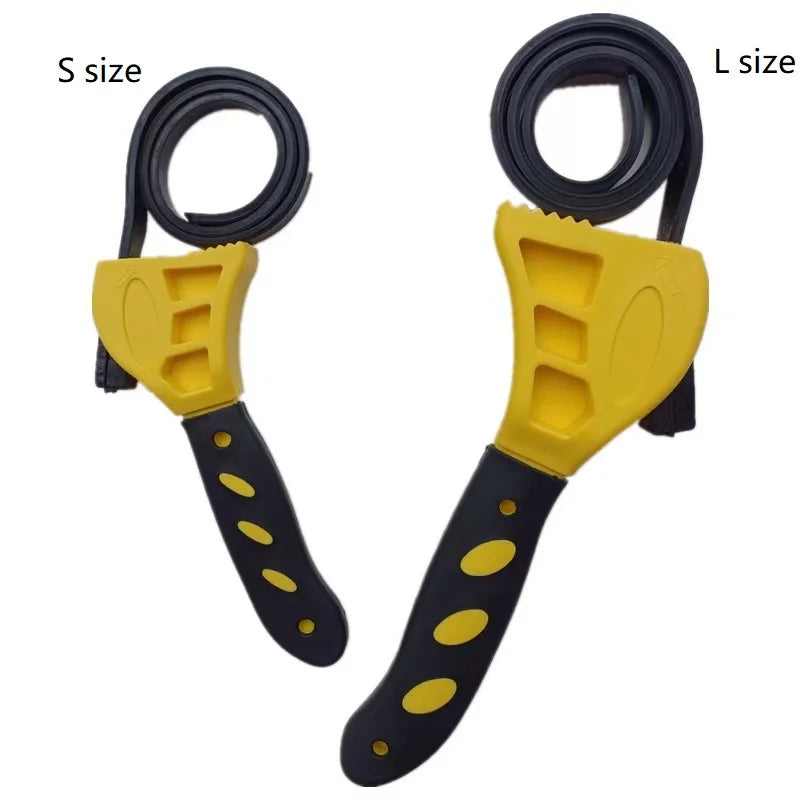 1Pcs 6inch Belt Wrench Oil Filter Puller Strap Spanner Chain Wrench Strap Opener, Adjustable Disassembly Tool
