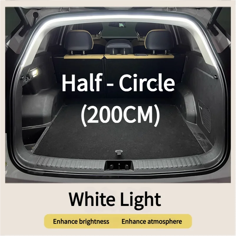 Car Trunk Ambient Light Strip for Suv Flexible PVC Automatic Led Light Strip Non-Destructive Installation Universal for 12V/24V