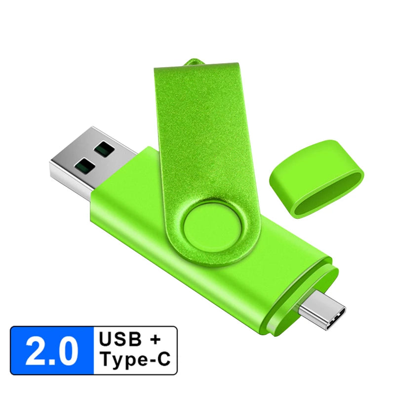 Metal OTG 2 IN 1 Type C pen drive 128GB usb memory stick 4GB 8GB 32GB 64GB 128GB cle usb cle usb flash drive memoria usb