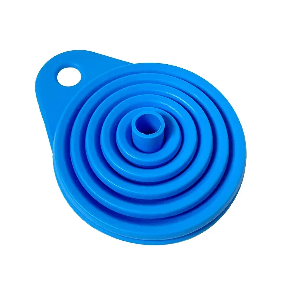 Car Engine Funnel Foldable Portable Auto Engine Oil Petrol Change Funnel Universal Silicone Liquid Funnel Washer Fluid Change