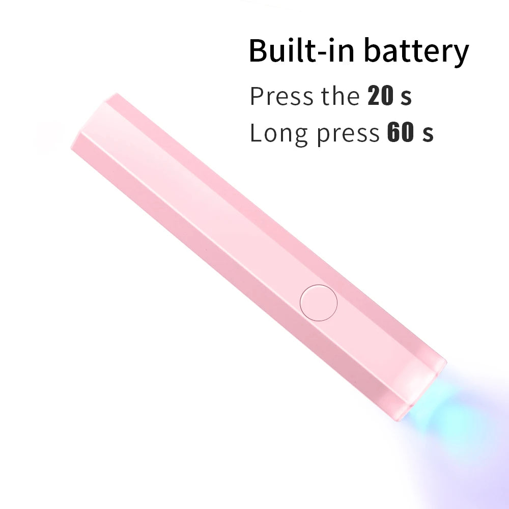 Portable Handheld Flashlight UV Mini Nail Gel Lamp UV Led For Gel Polish Quick Dry Pen USB Nail Drying Machine UV LED Nail Lamp