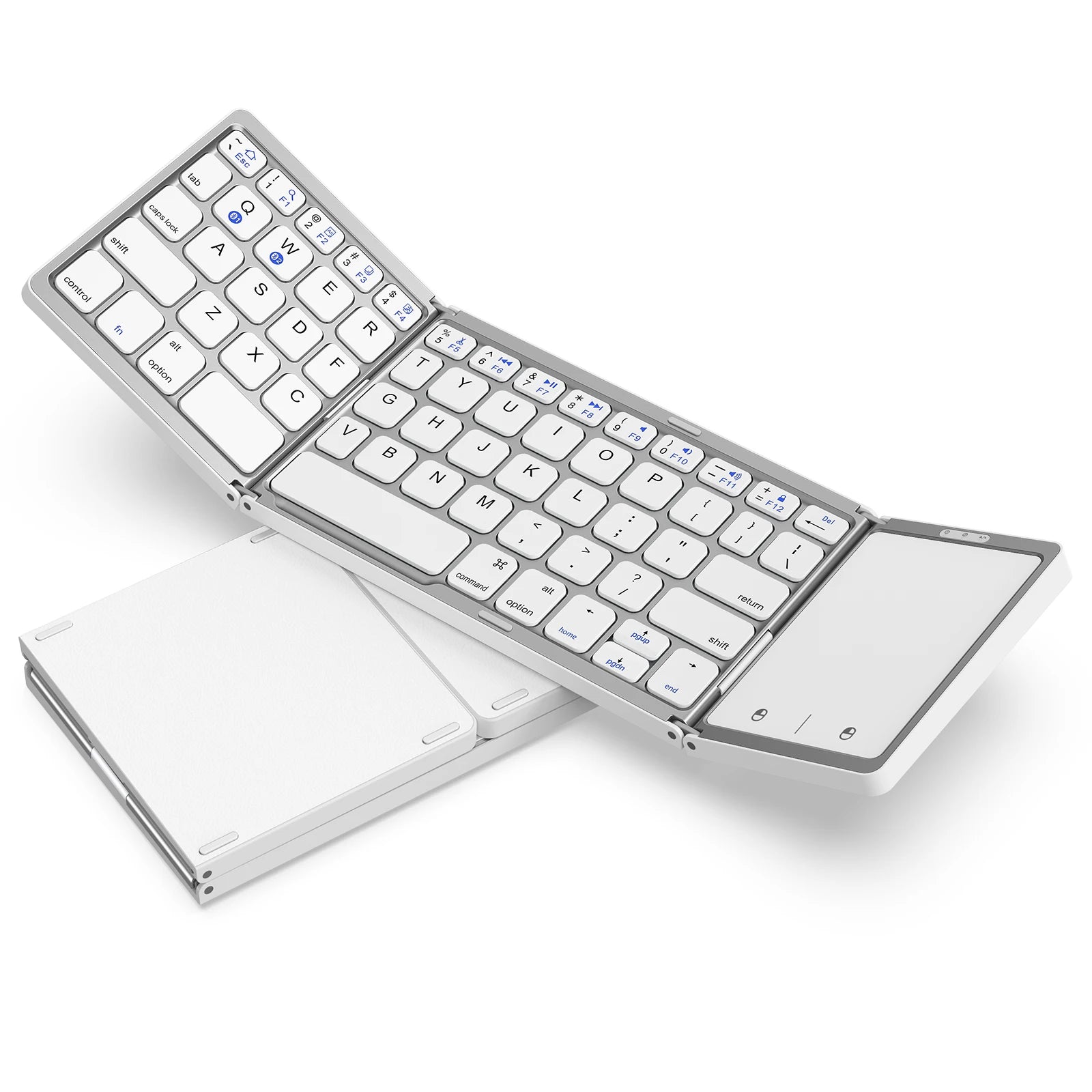 Seenda Foldable Wireless Bluetooth Keyboard Rechargeable Folding Portable Keyboards for PC Mac Smartphone Windows iOS Android