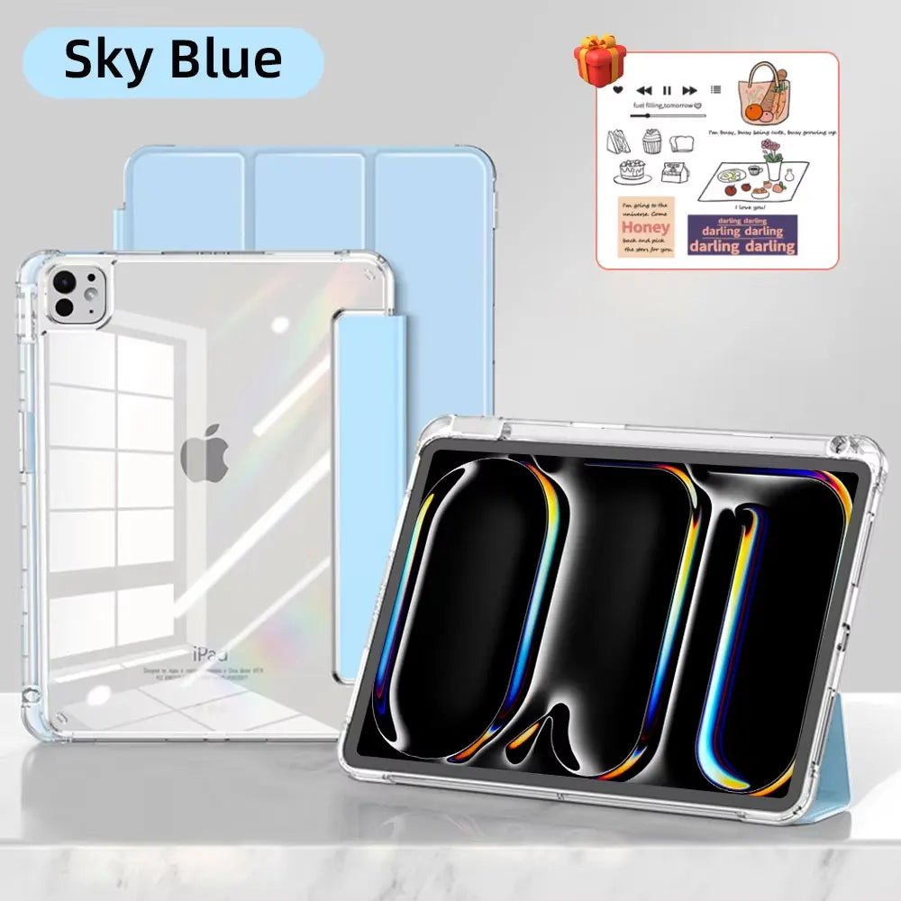 For 2024 iPad Air 6 Case iPad Air 5  6 11 iPad Pro 11 12.9 13 10 Gen 10.2 9th 8th 7th 9.7 6th 5th Mini 7 6 Case With Pen Holder