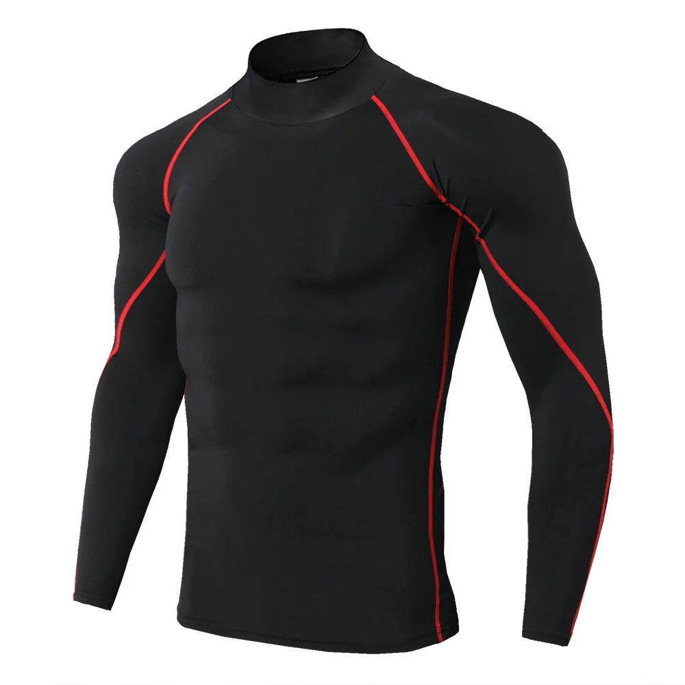 Men Running T shirt Quick Dry Bodybuilding Sport Shirt Long Sleeve Compression Top  Fitness Tight Rashgard Gym T-Shirt Men