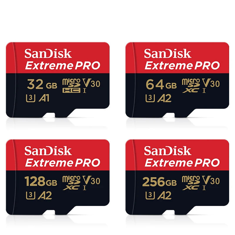 Extreme Pro Flash 128GB Card Micro SD Card SDXC UHS-I 512GB 256GB 64GB 32G U3 V30 TF Card Memory Card Adapter for Camera for DJI