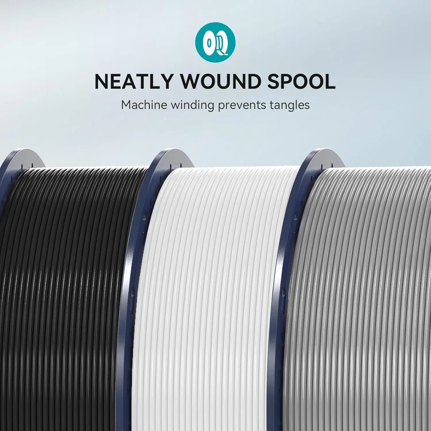 SUNLU PLA PETG PLA Plus Filaments 10 Rolls 3D Filament 1KG/roll 1.75mm 100% Filament Lines Up Neatly For 3D Printing From EU US